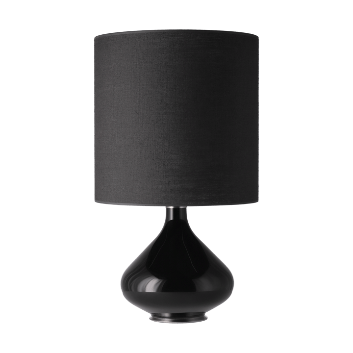Flavia pöytävalaisin mustalla lampunjalalla - Lino Negro M - Flavia Lamps