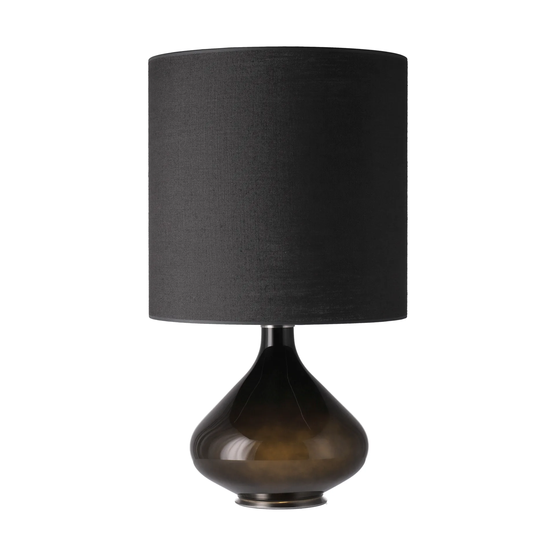 Flavia pöytävalaisin mustalla lampunjalalla, Lino Negro M Flavia Lamps