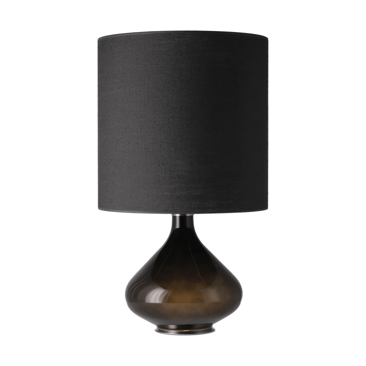 Flavia pöytävalaisin mustalla lampunjalalla, Lino Negro M Flavia Lamps