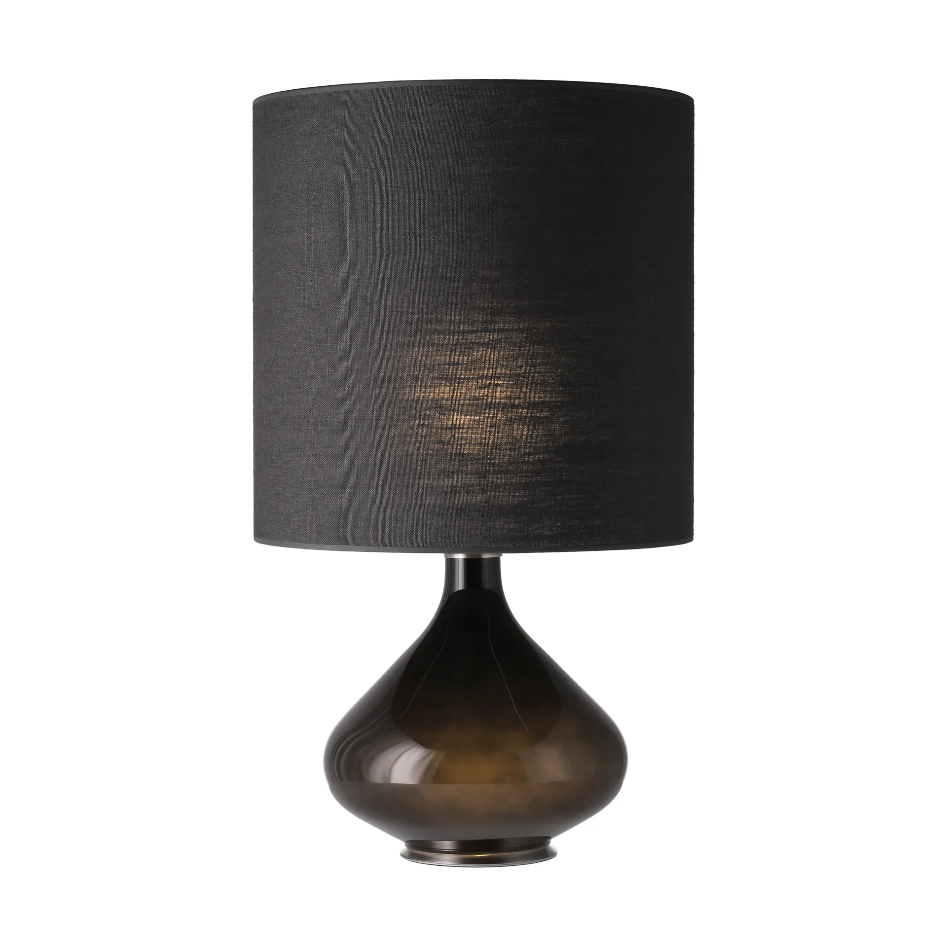 Flavia pöytävalaisin mustalla lampunjalalla, Lino Negro M Flavia Lamps