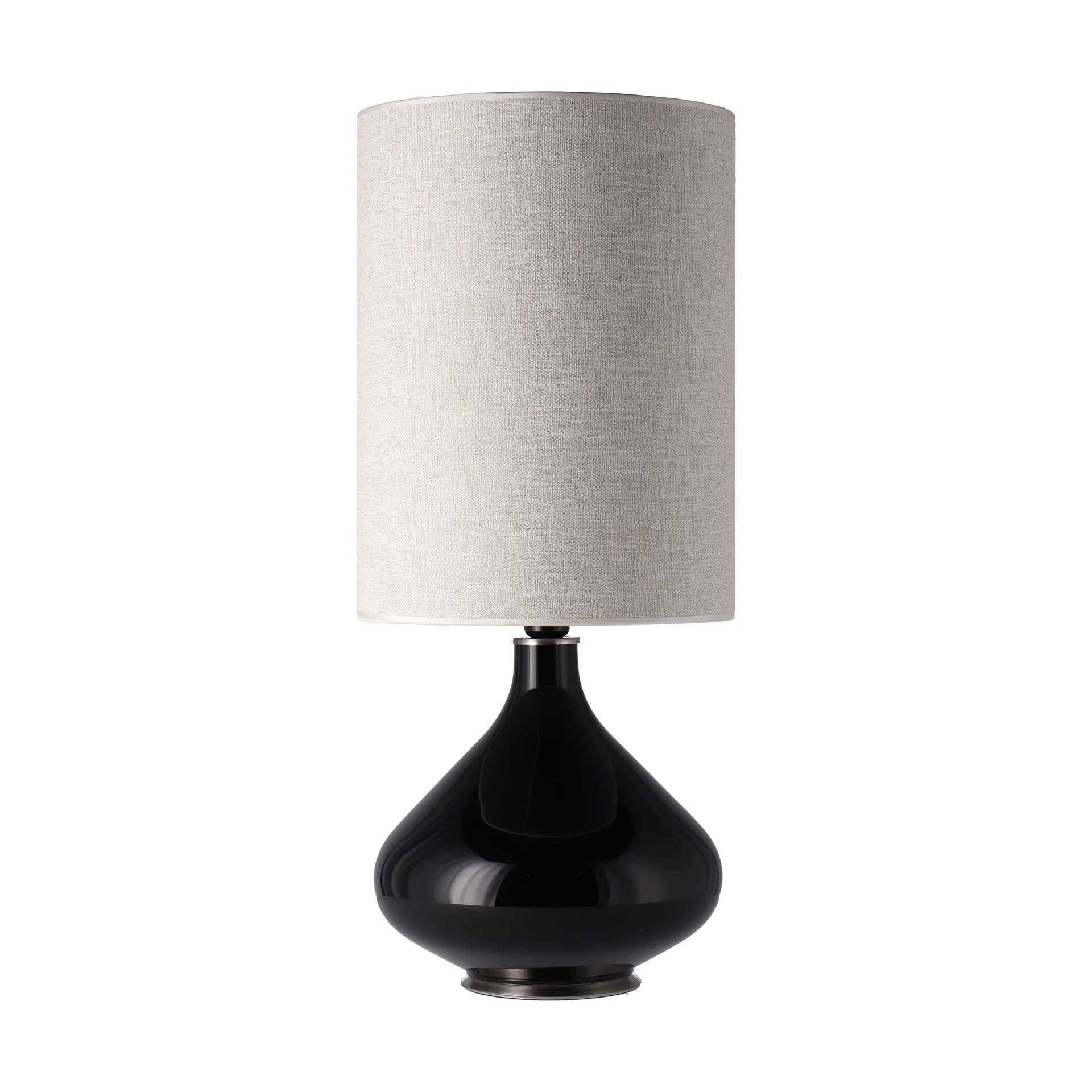 Flavia pöytävalaisin mustalla lampunjalalla, London Beige L Flavia Lamps