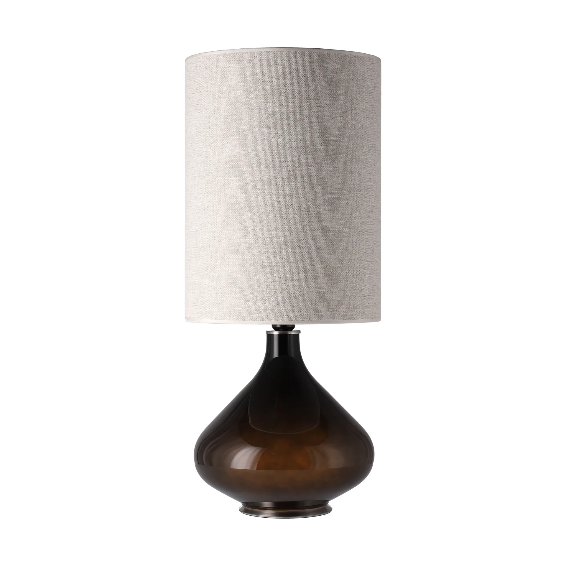 Flavia pöytävalaisin mustalla lampunjalalla, London Beige L Flavia Lamps