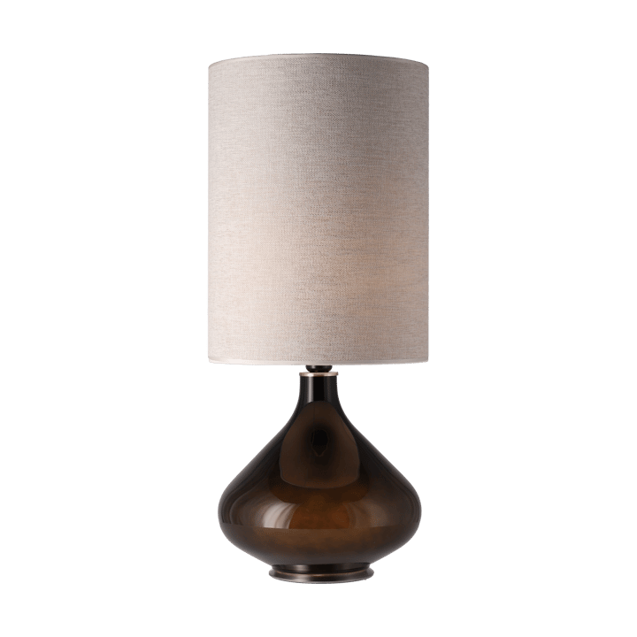 Flavia pöytävalaisin mustalla lampunjalalla, London Beige L Flavia Lamps