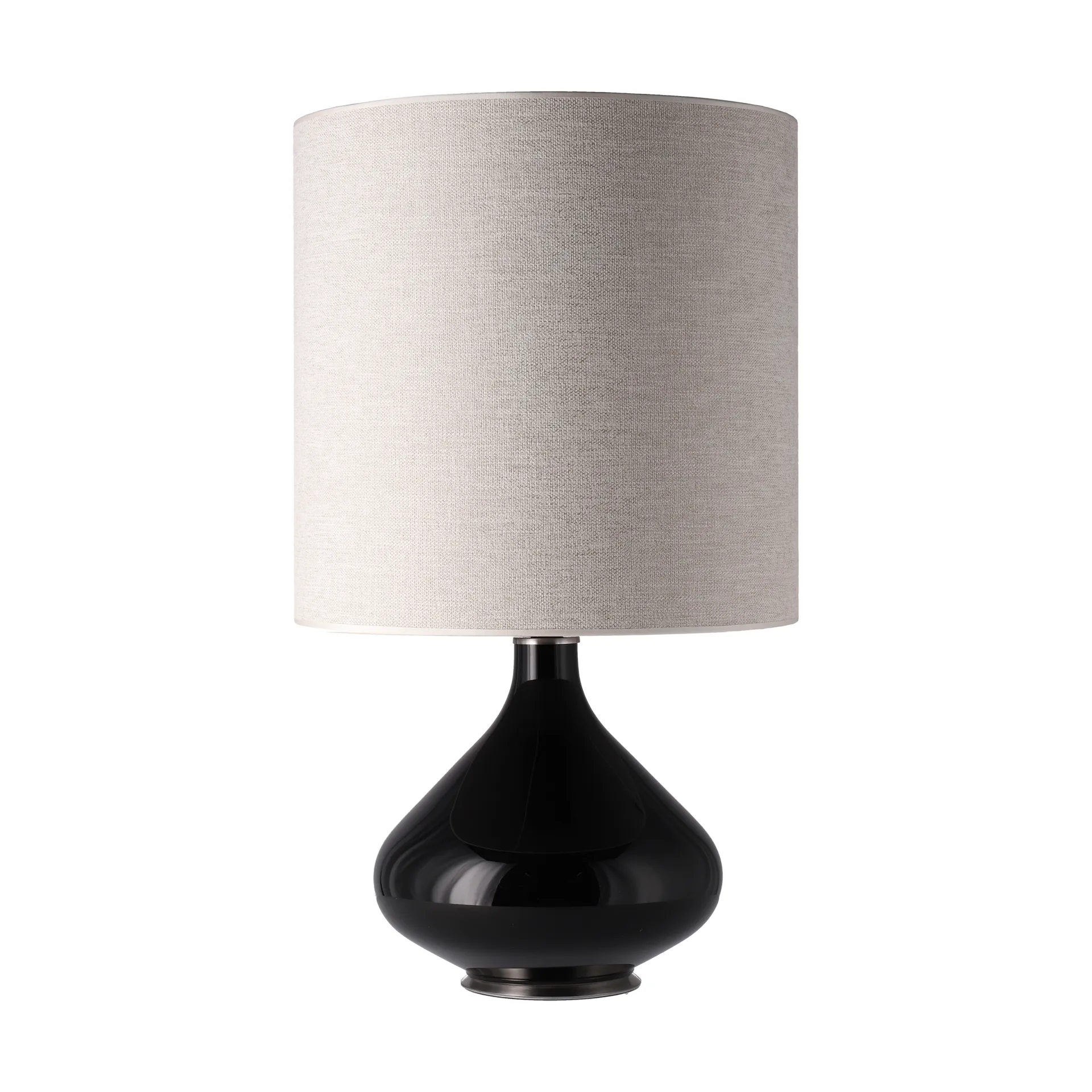 Flavia pöytävalaisin mustalla lampunjalalla, London Beige M Flavia Lamps