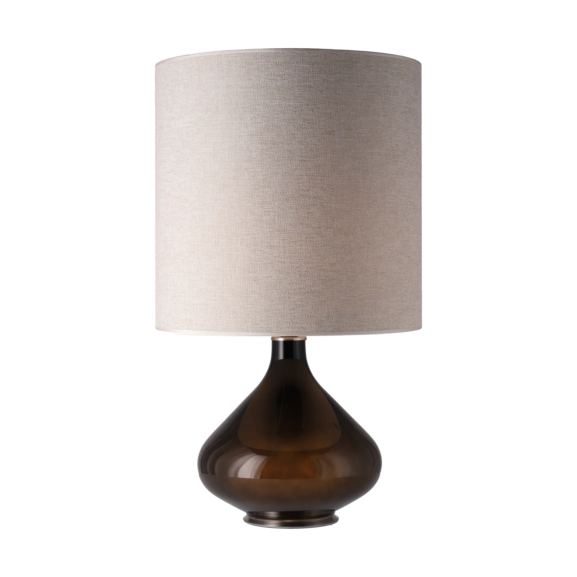 Flavia pöytävalaisin mustalla lampunjalalla, London Beige M Flavia Lamps