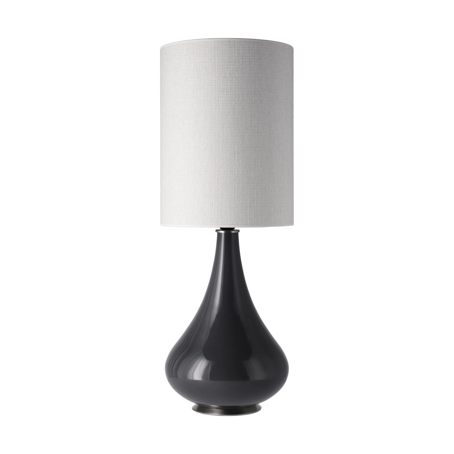 Renata-pöytävalaisin harmaalla lampunjalalla, Babel Beige L Flavia Lamps