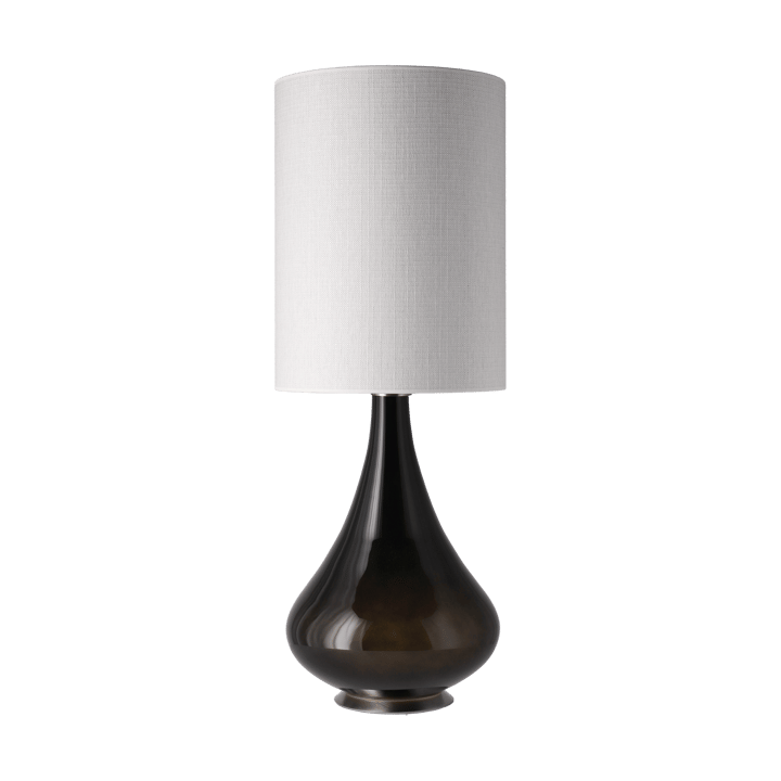 Renata-pöytävalaisin mustalla lampunjalalla, Babel Beige L Flavia Lamps