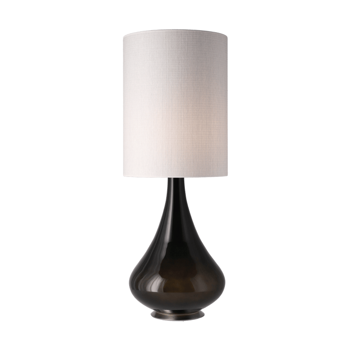 Renata-pöytävalaisin mustalla lampunjalalla, Babel Beige L Flavia Lamps