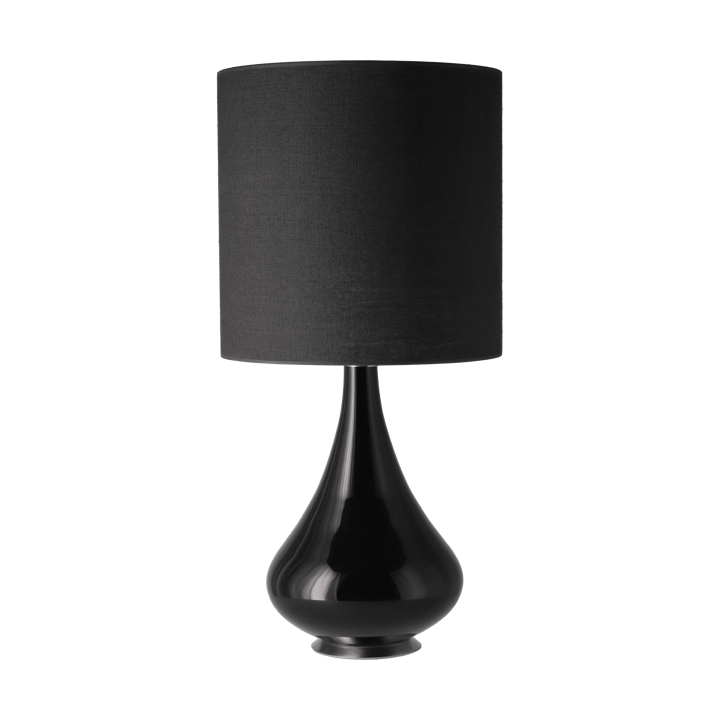Renata-pöytävalaisin mustalla lampunjalalla - Lino Negro M - Flavia Lamps