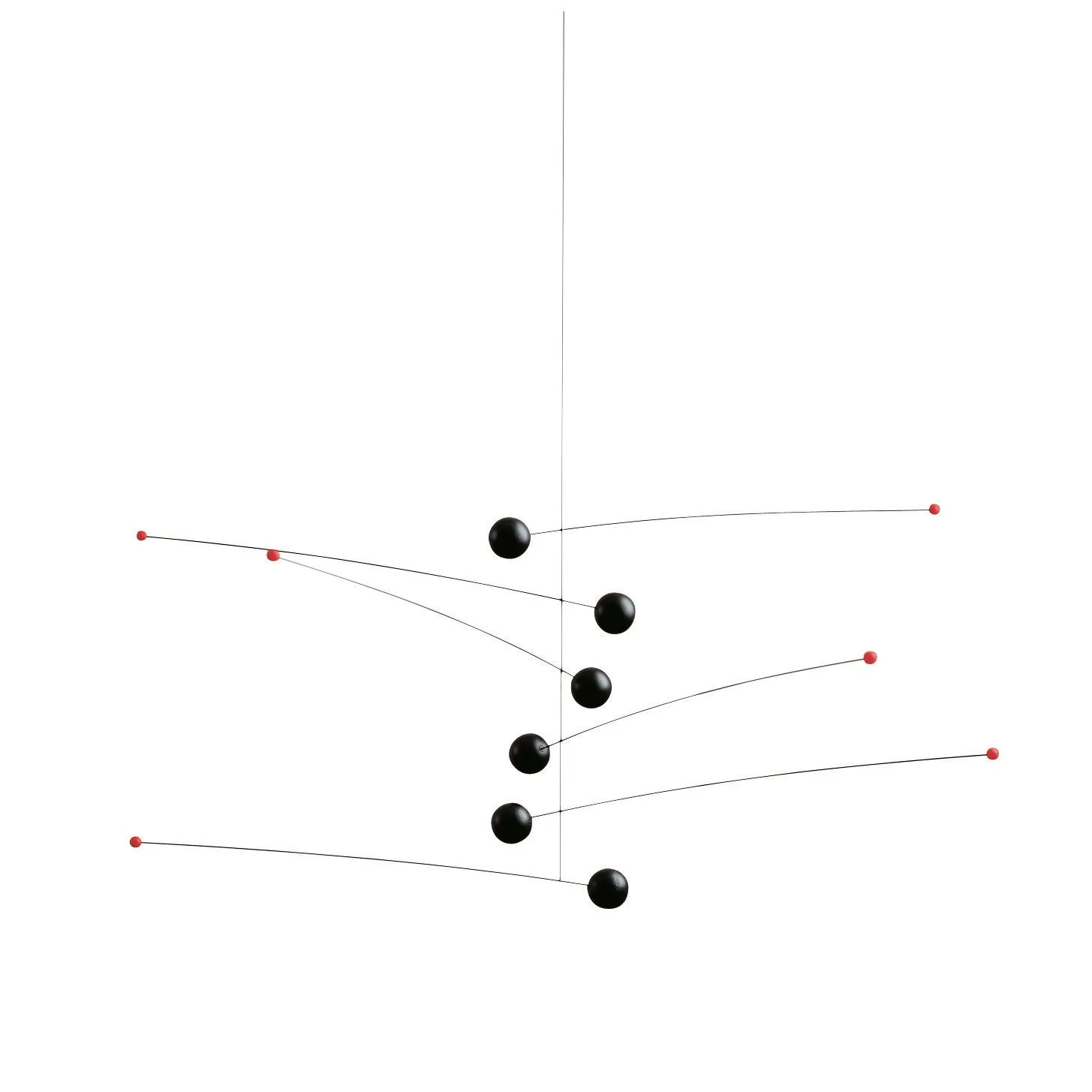 Futura mobile, musta-punainen Flensted Mobiles