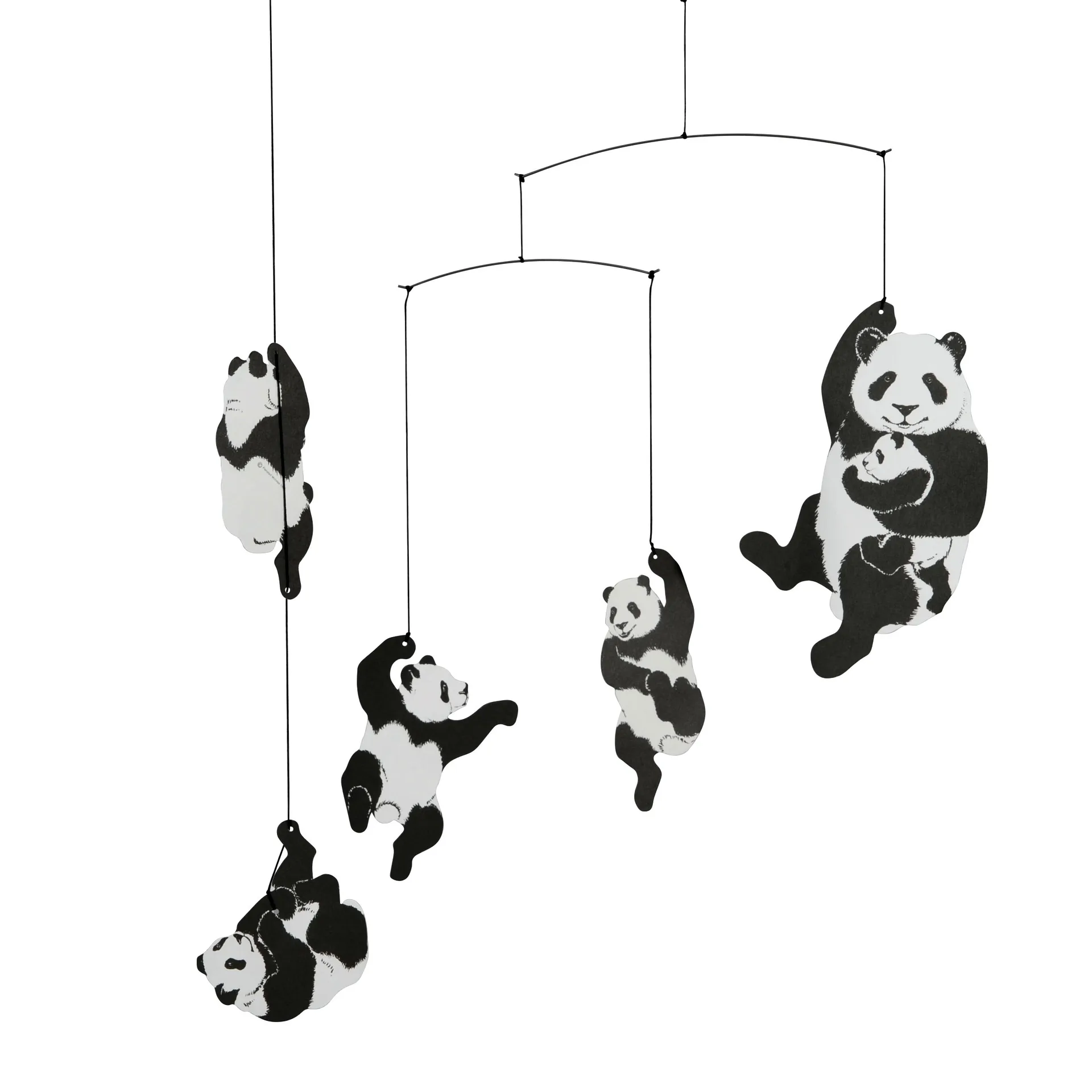 Panda-mobile, musta-valkoinen Flensted Mobiles