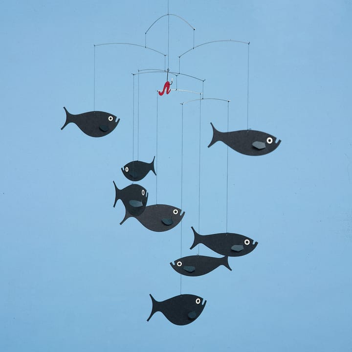 Shoal of fish -mobile - musta - Flensted Mobiles