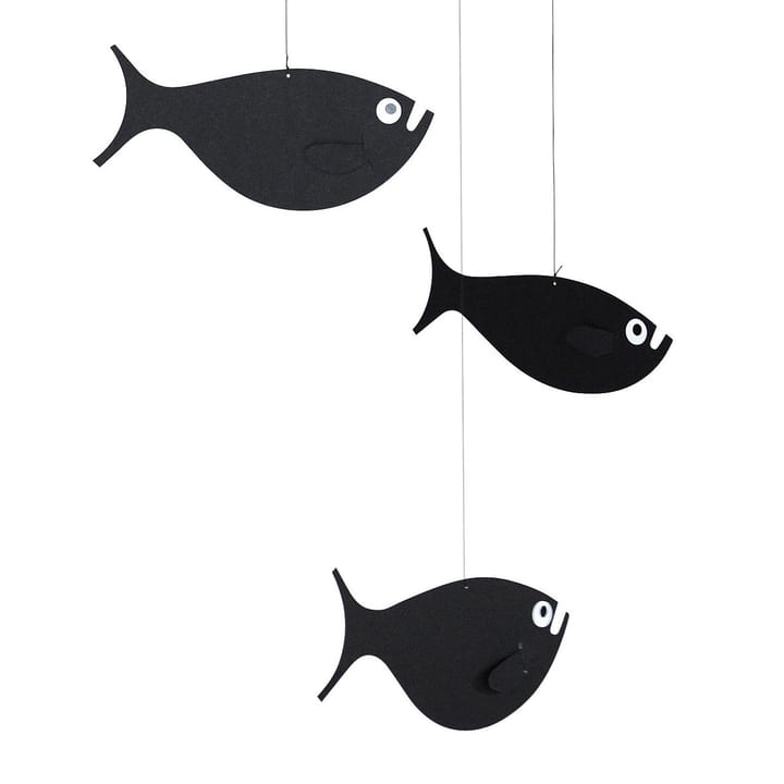 Shoal of fish -mobile - musta - Flensted Mobiles