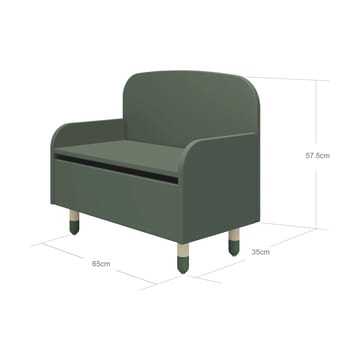 Dots säilytyspenkki - Vihreä - FLEXA