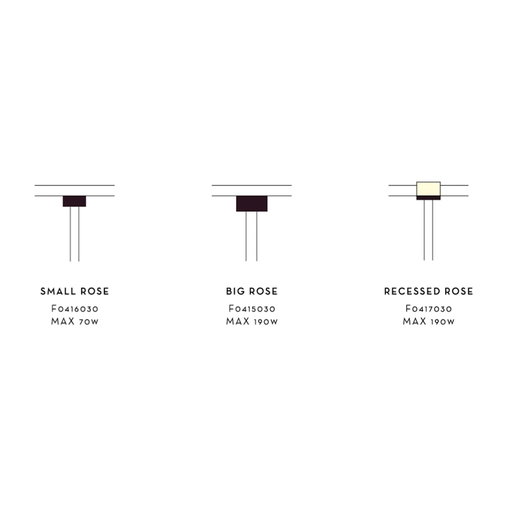 Arrangement Rose kattokuppi, Black, big Flos