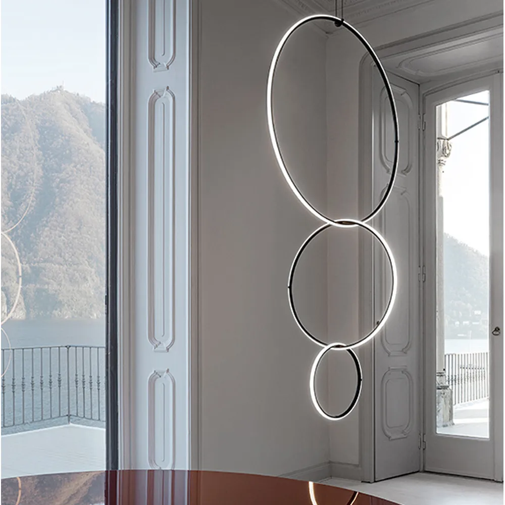 Arrangements Round kattovalaisin, Black, medium Flos