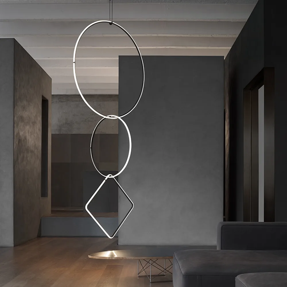 Arrangements Round kattovalaisin, Black, small Flos