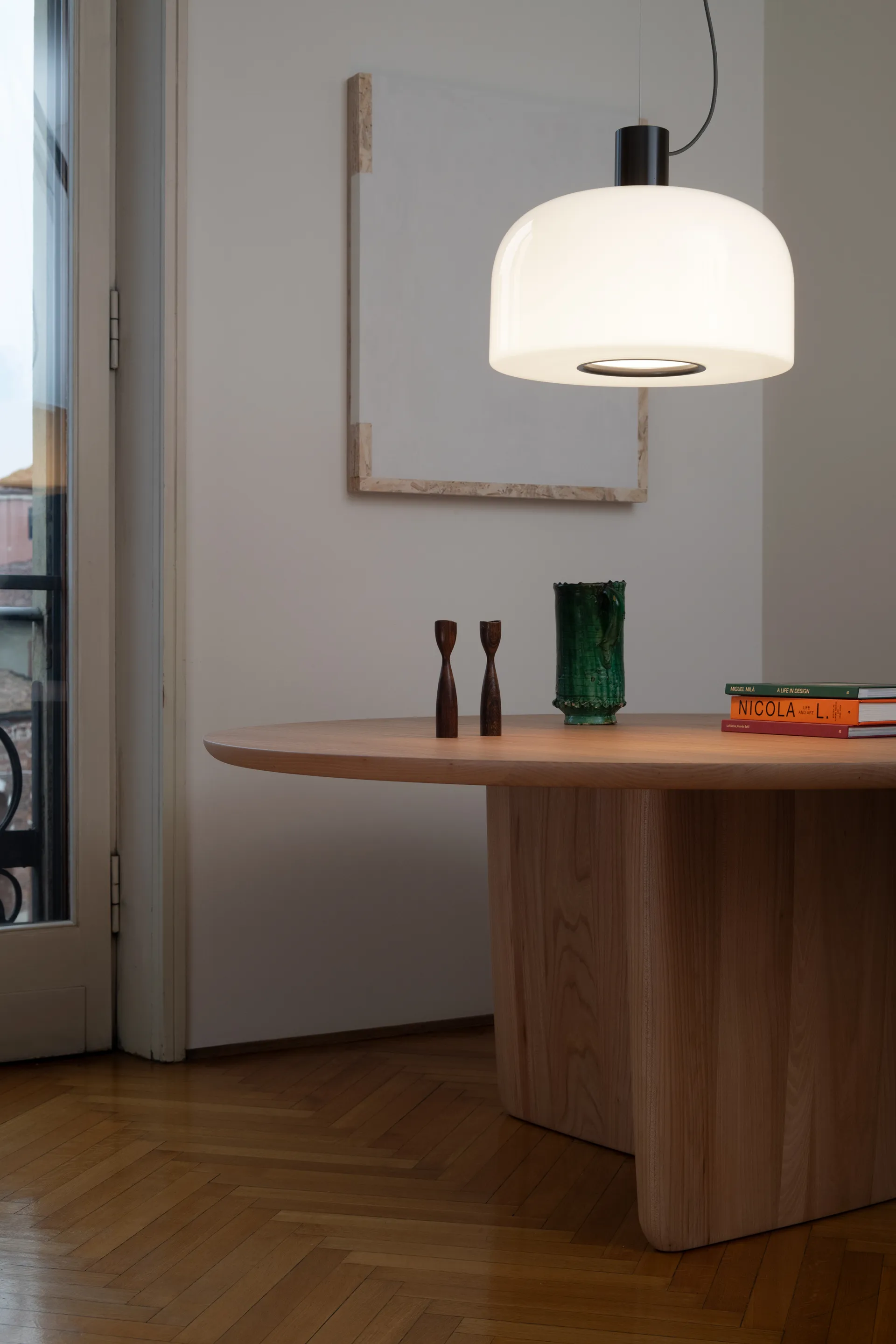 Bellhop Glass S1 kattovalaisin, Cioko Flos