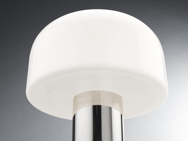 Bellhop Glass T pöytälamppu, Bright aluminum Flos