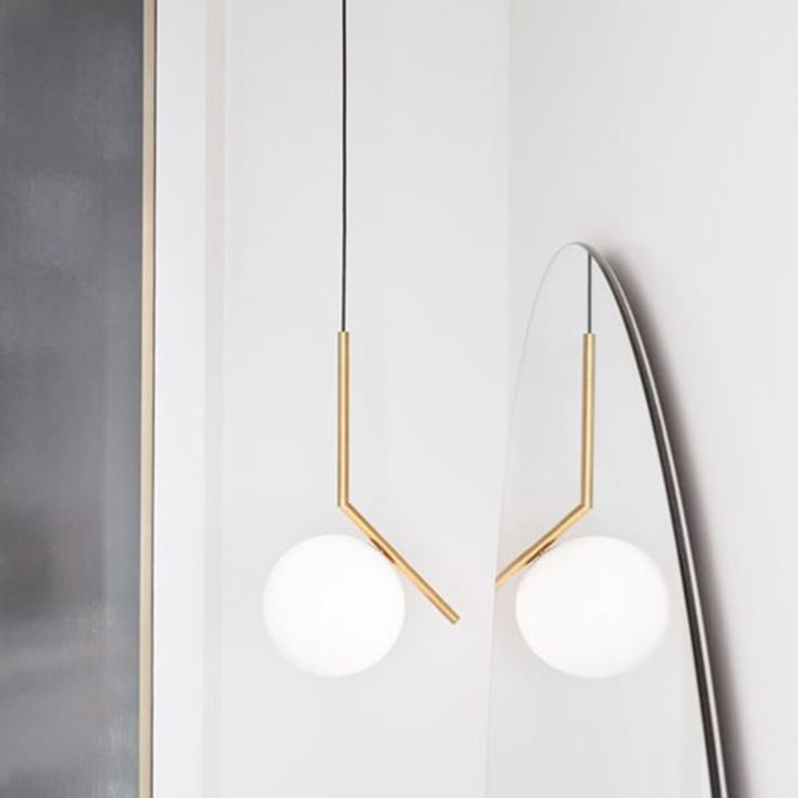 IC lights S1 kattovalaisin, Harjattu messinki opali Flos