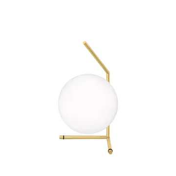 IC lights T1 low pöytälamppu - Harjattu messinki opaliainen - Flos