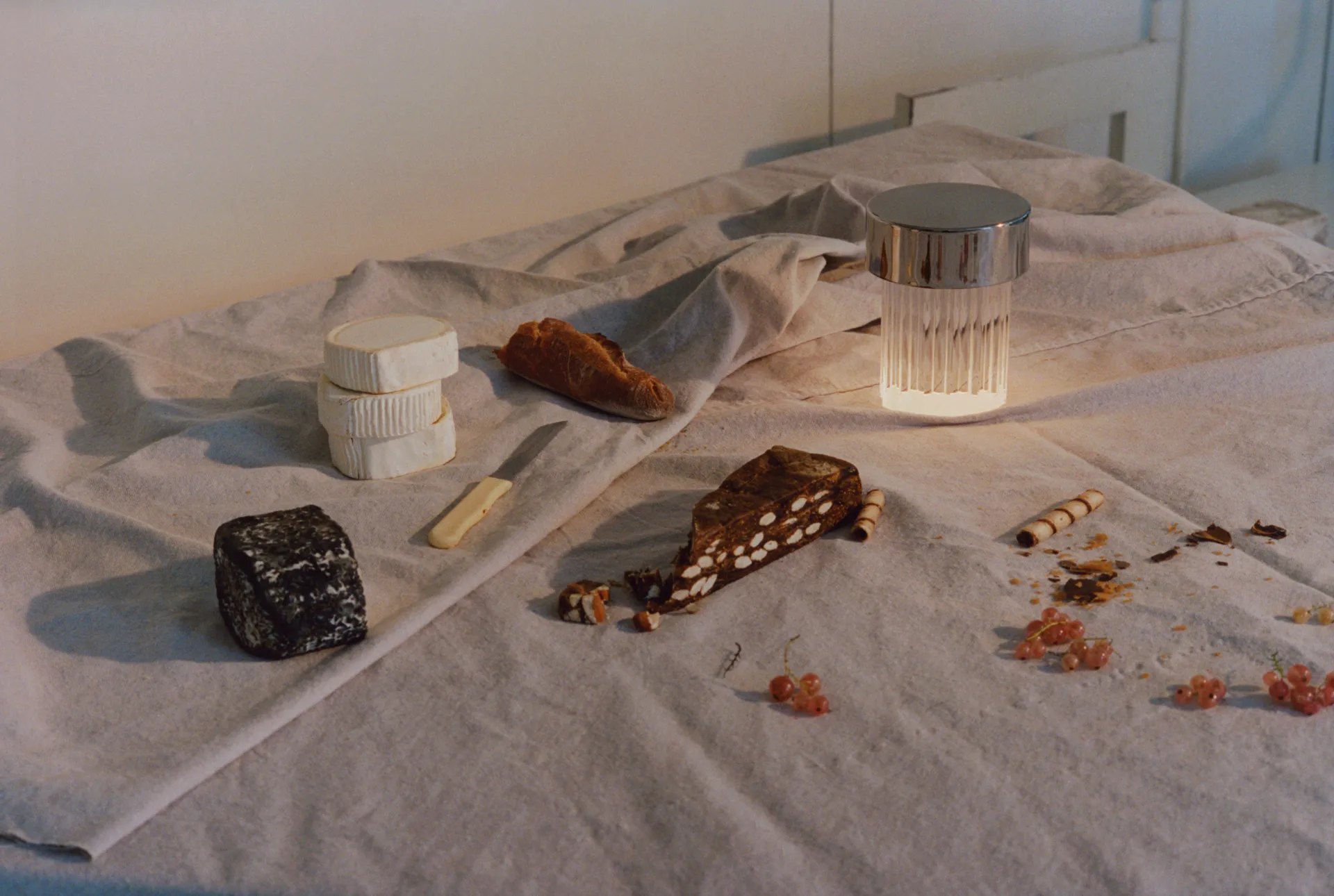 Last Order Fluted IP55 pöytälamppu, Ruostumaton teräs Flos