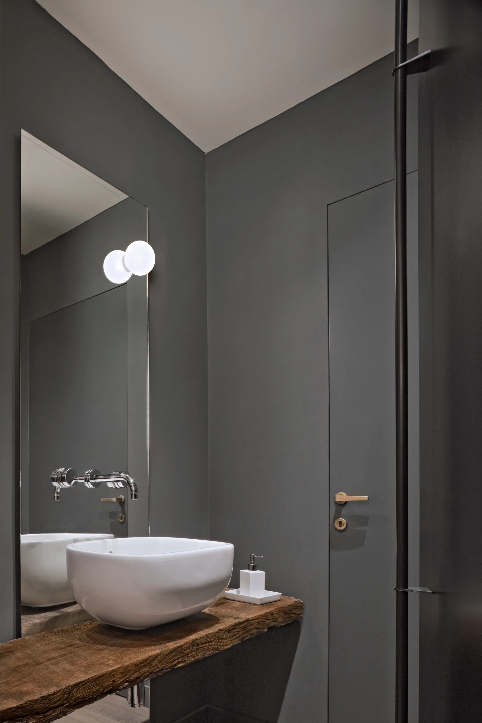 Mini Glo-Ball CW seinä- ja kattolamppu peiliasennus, Valkoinen Flos