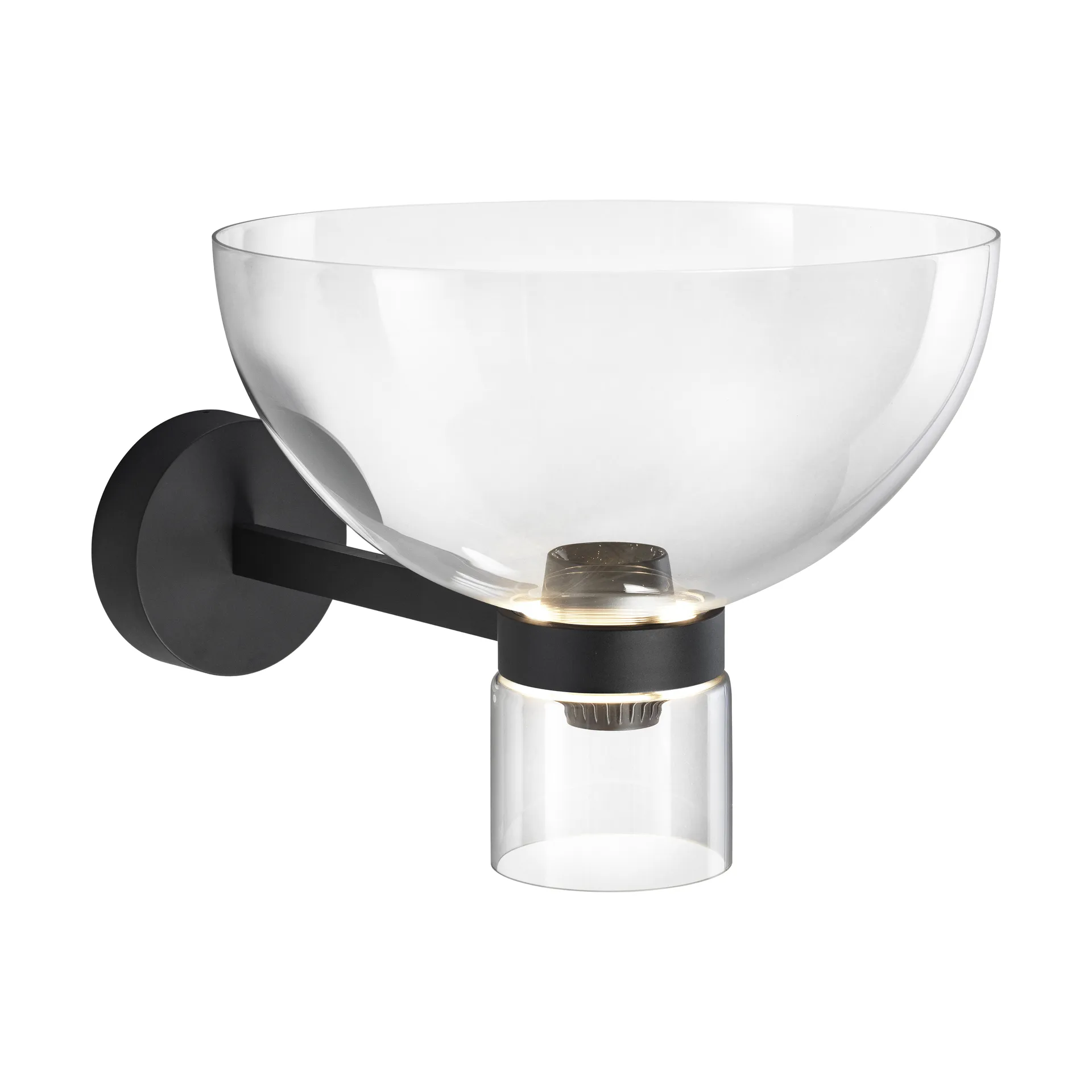 Nocturne Bowl seinälamppu – musta,  Flos