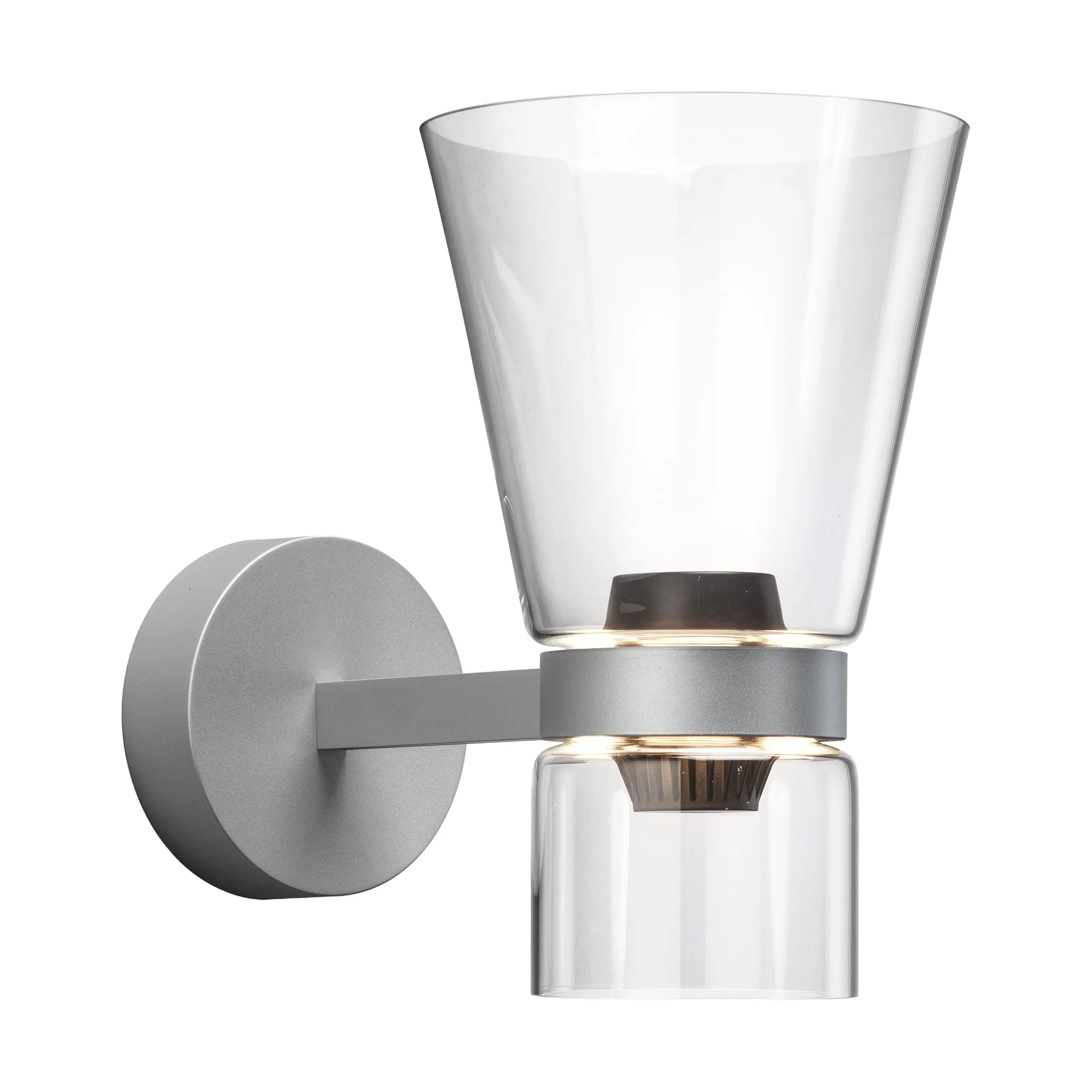 Nocturne Cone seinälamppu – hopea,  Flos