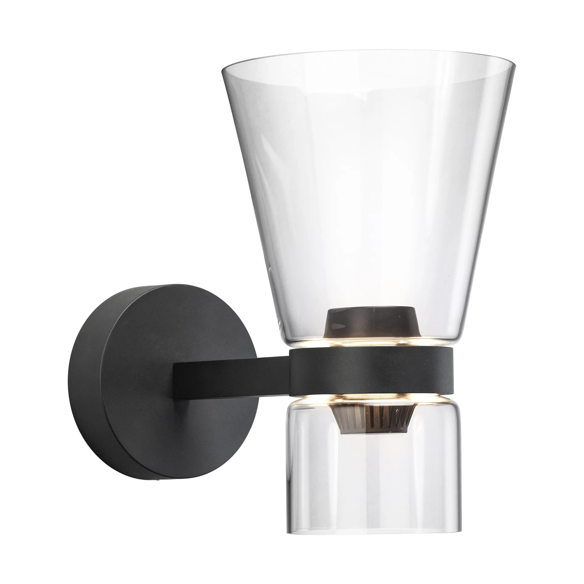 Nocturne Cone seinälamppu – musta,  Flos