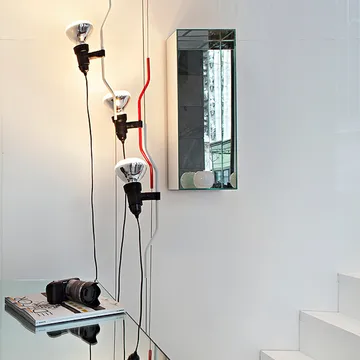 Parentesi lattiainen ja kattolamppu - Nikkeli - Flos