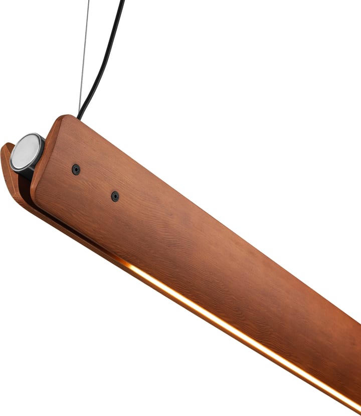 Seki-han kattovalaisin 212,5 cm, Heat treatened ash-black metal Flos