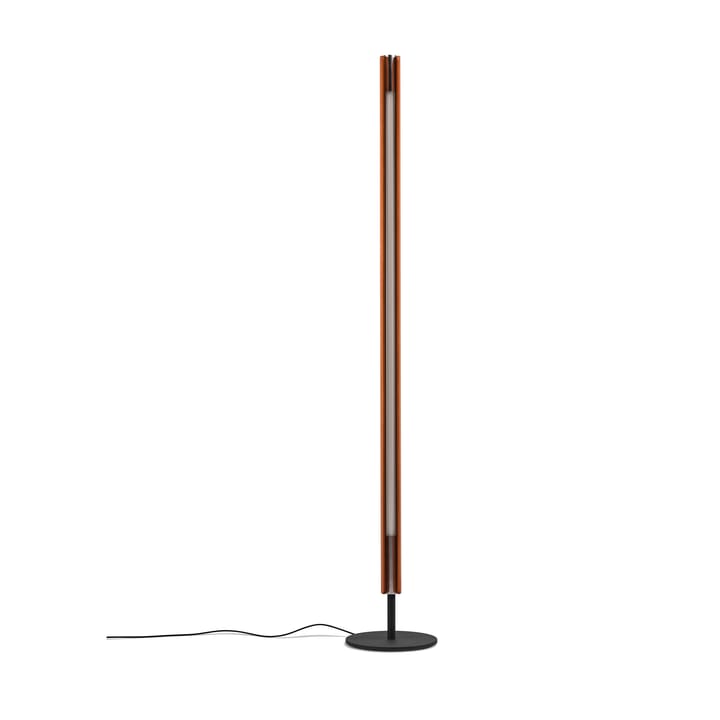 Seki-han lattiavalaisin 226 cm, Heat treatened ash-black metal Flos