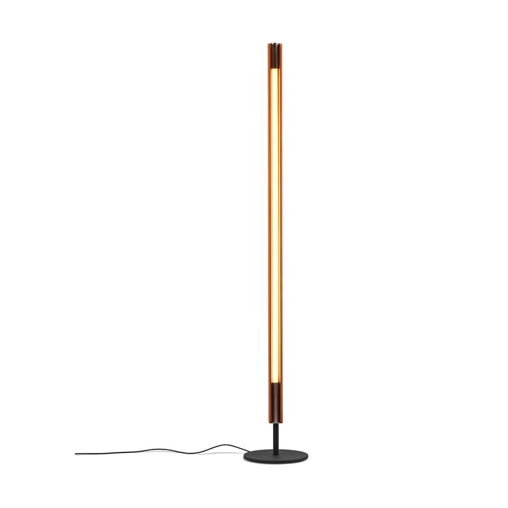 Seki-han lattiavalaisin 226 cm, Heat treatened ash-black metal Flos