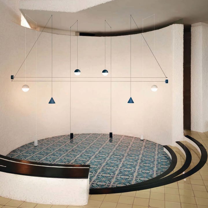 String Light Sphere kattovalaisin, Sininen, 22 m kaapeli Flos