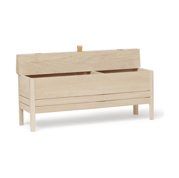 A Line säilytyspenkki 111 cm - Valkoinen tammi - Form & Refine