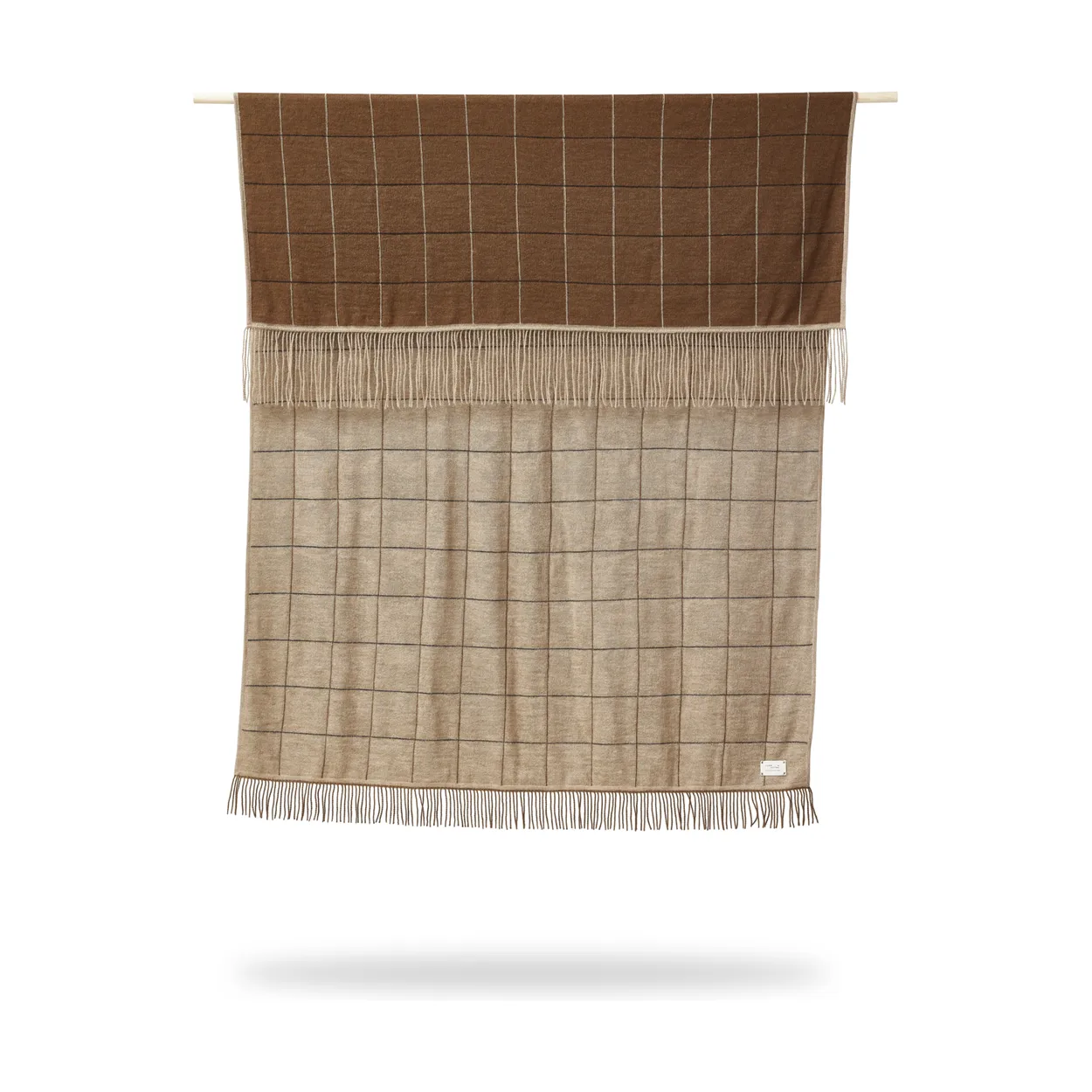 Form & Refine Aymara viltti 130x190 cm Uusi neliö ruskea