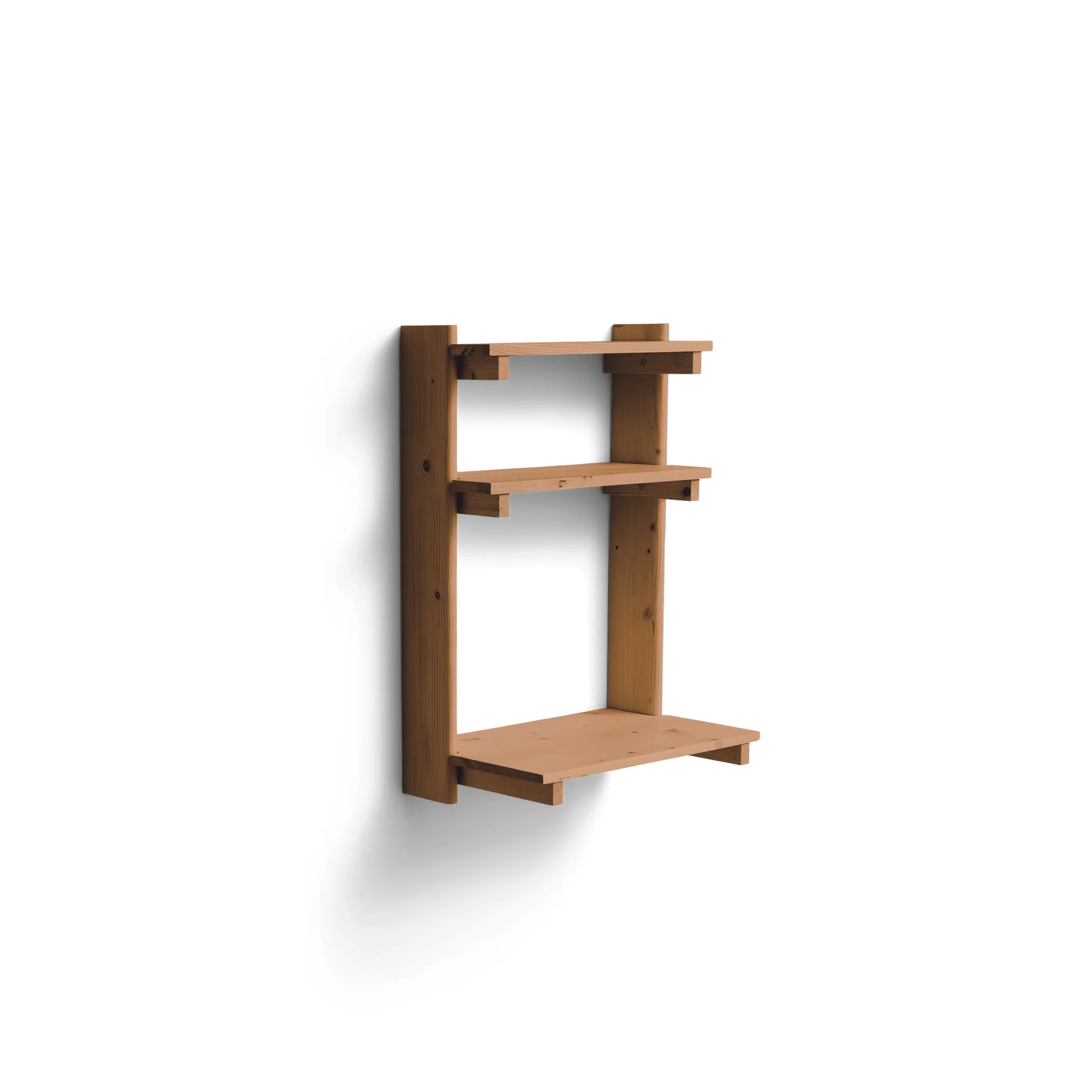 Beam Office Shelf hylly kirjoituspöydällä, Syvänruskea mänty, 60x90,5x40 cm Form & Refine