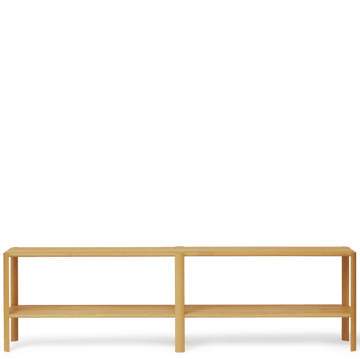 Leaf hylly 2 hyllytasoa 57x200 cm - Tammi - Form & Refine
