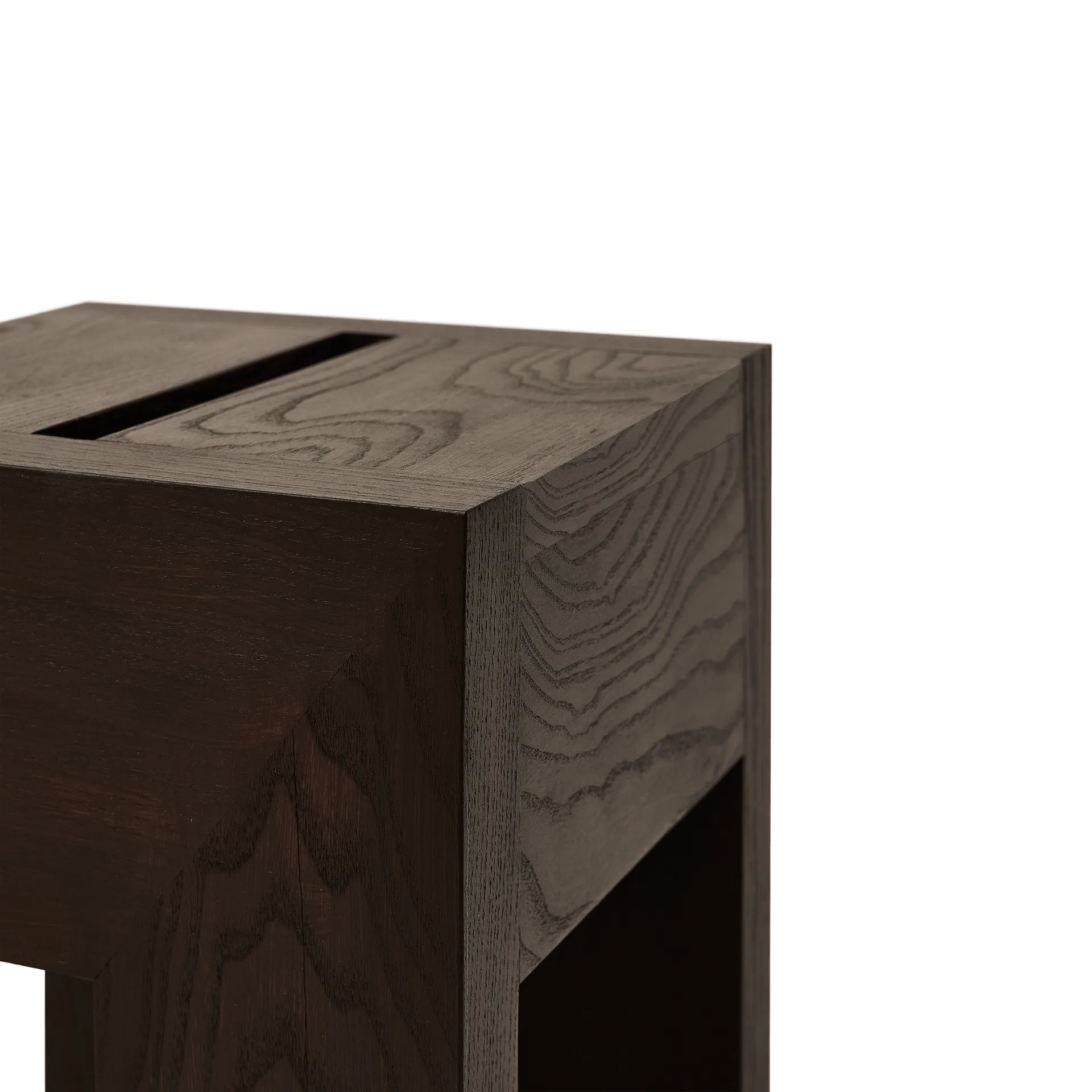 Monolith sivupöytä, Tummanruskea saarni, 29x29x36 cm Form & Refine