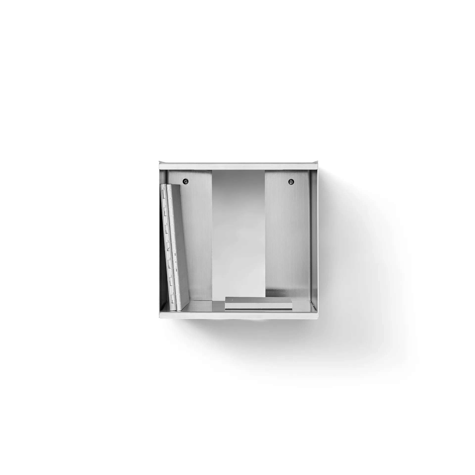 Taper Cube Box seinähylly, Ruostumaton teräs, 34x35 cm Form & Refine