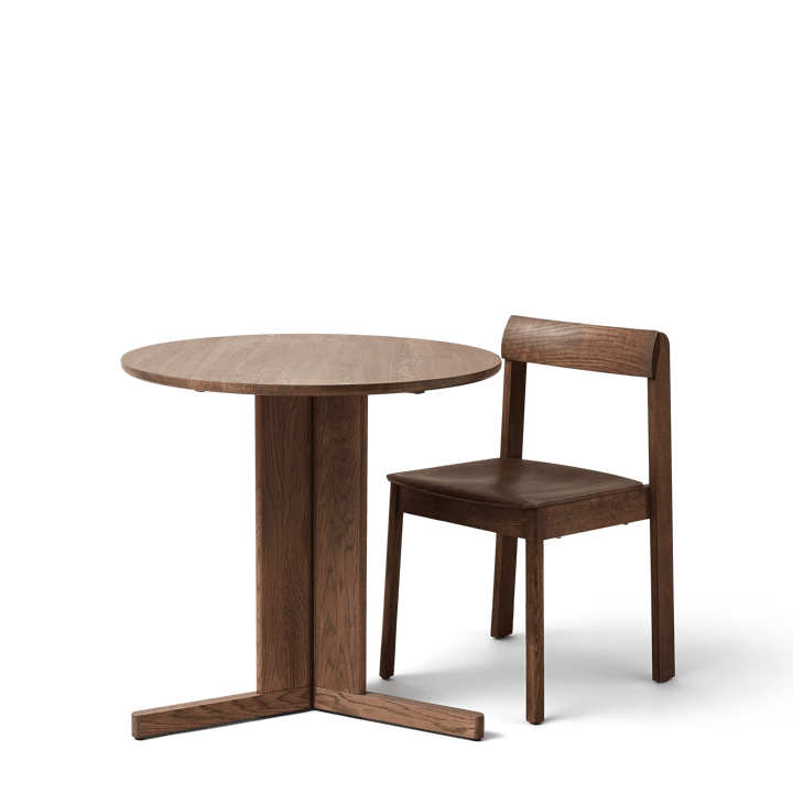 Trefoil ruokapöytä Ø75 cm, Savustettu tammi Form & Refine