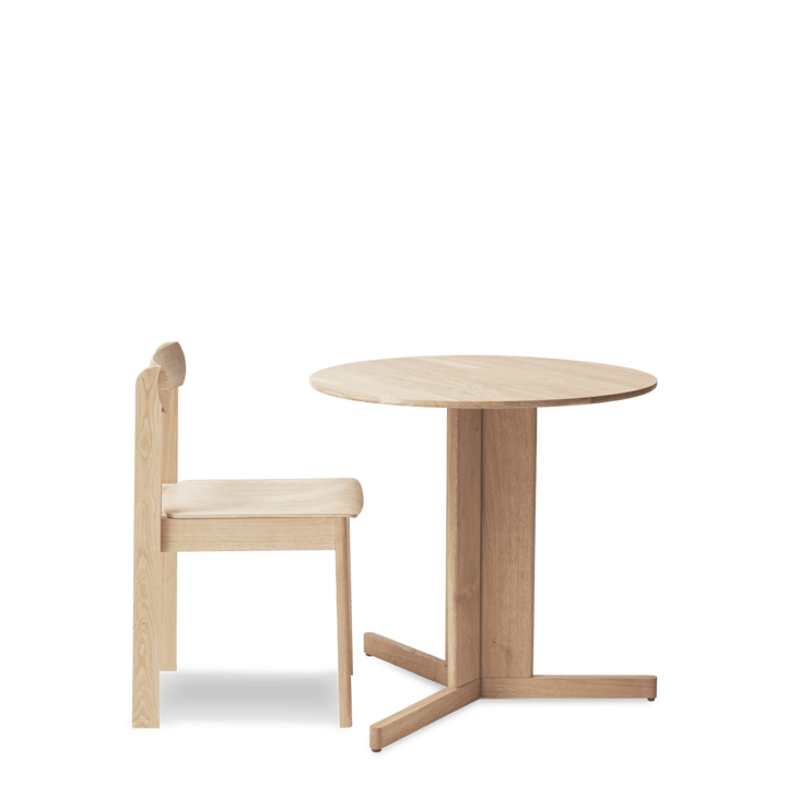 Trefoil ruokapöytä Ø75 cm, Valkoinen tammi Form & Refine