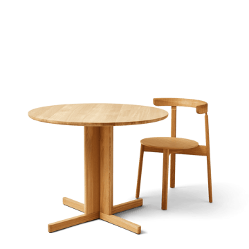 Trefoil ruokapöytä Ø90 cm - Tammi - Form & Refine