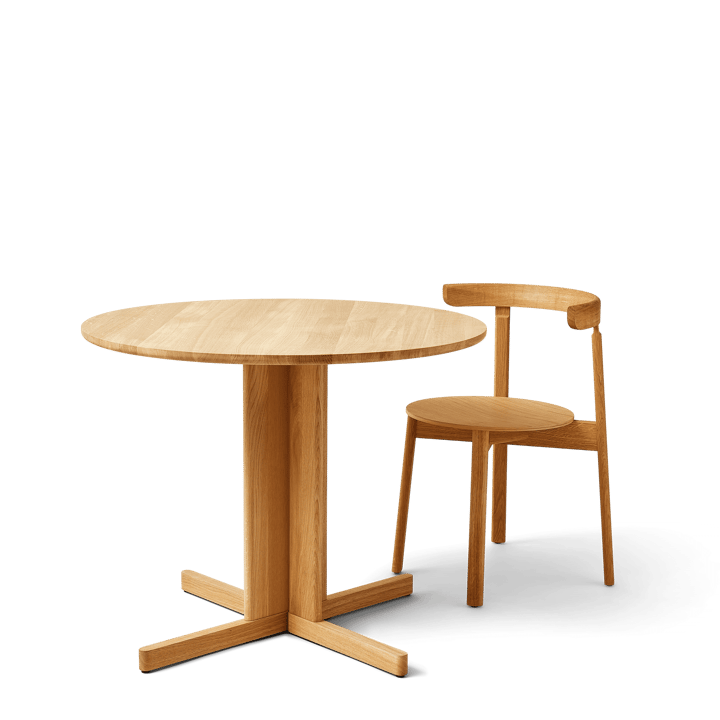Trefoil ruokapöytä Ø90 cm, Tammi Form & Refine