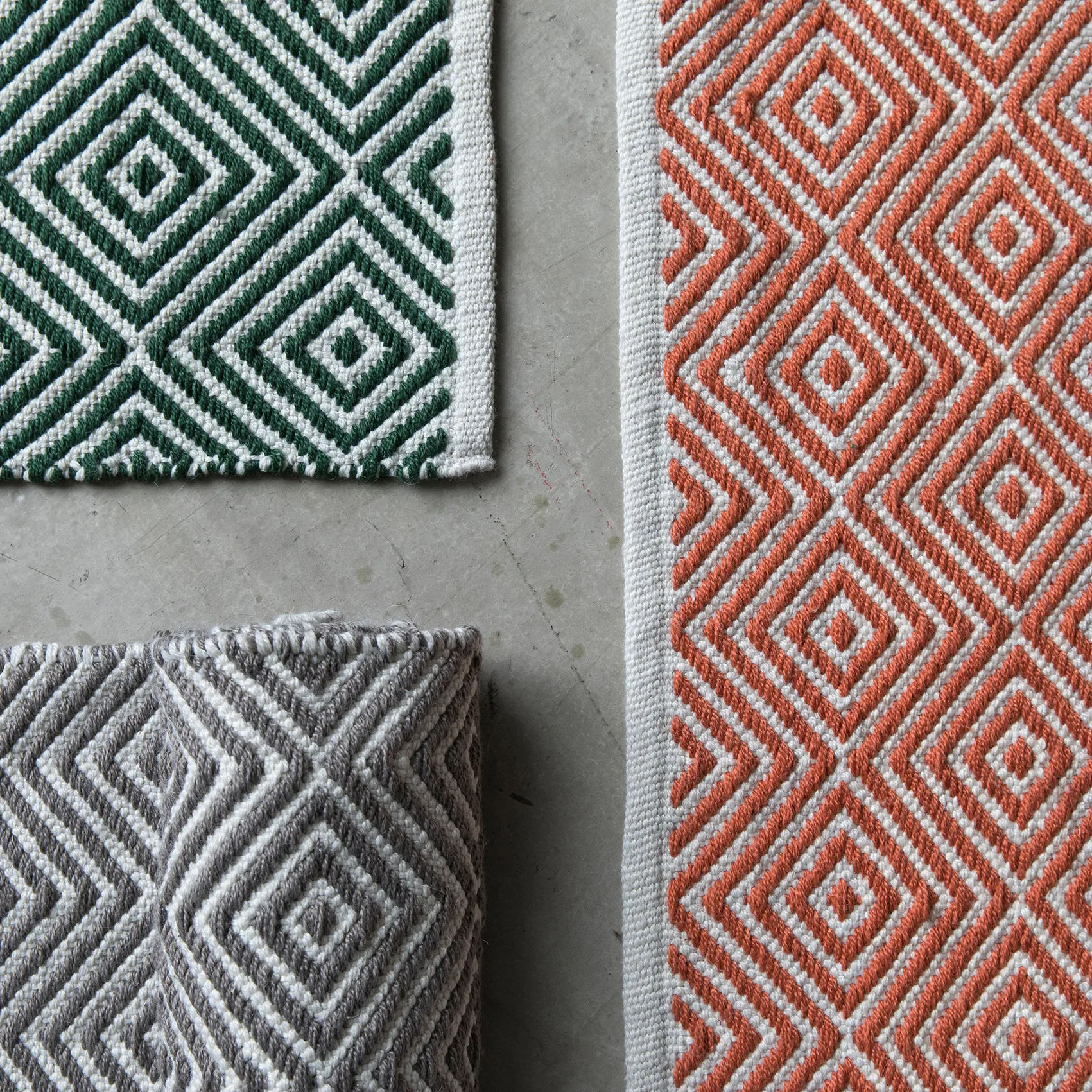 Diamond matto 140x200 cm, Burnt orange Formgatan