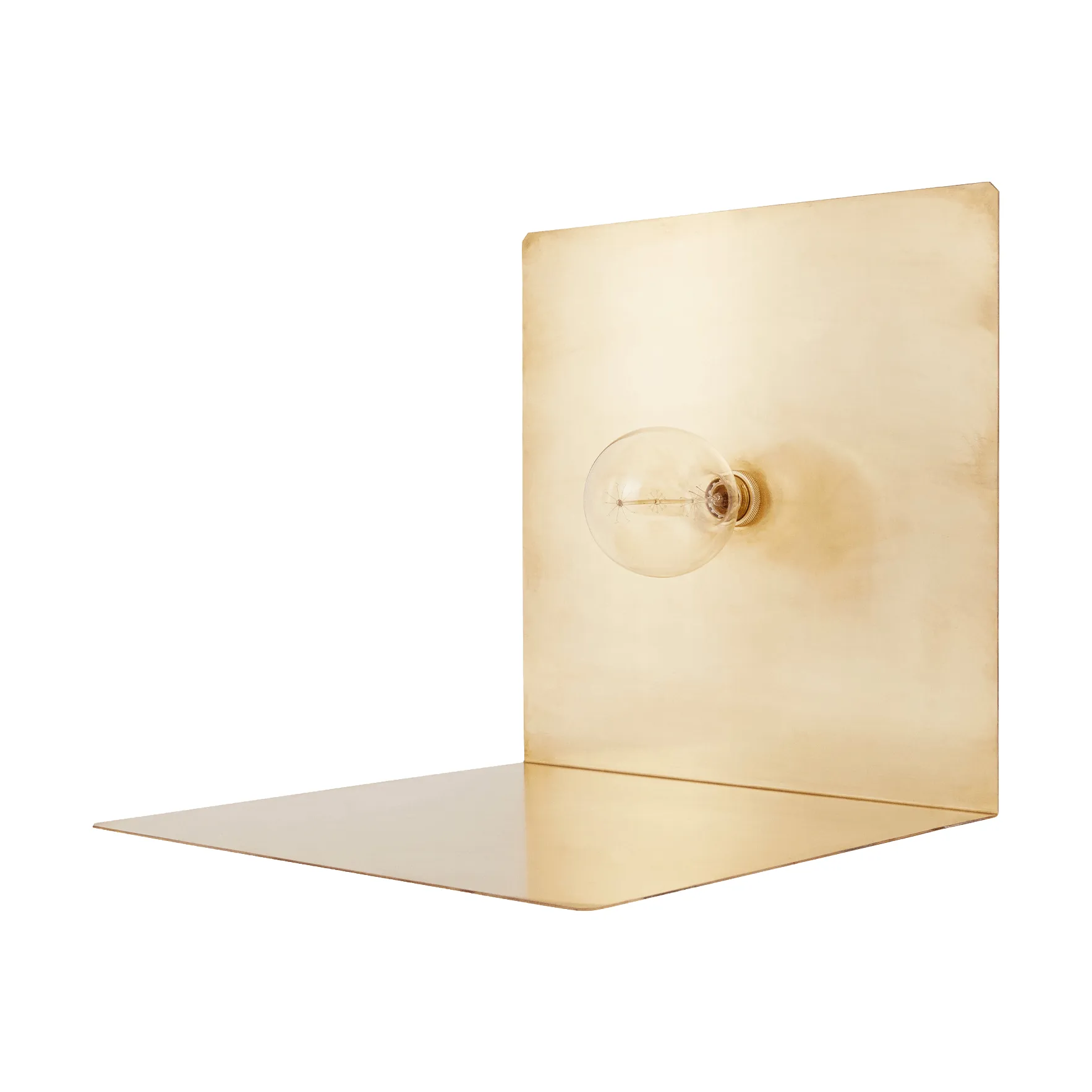 90° Floor Light lattialamppu, Brass FRAMA