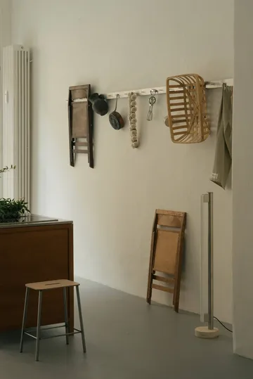 Adam jakkara - Raw steel-natural leather, H:65 cm - FRAMA