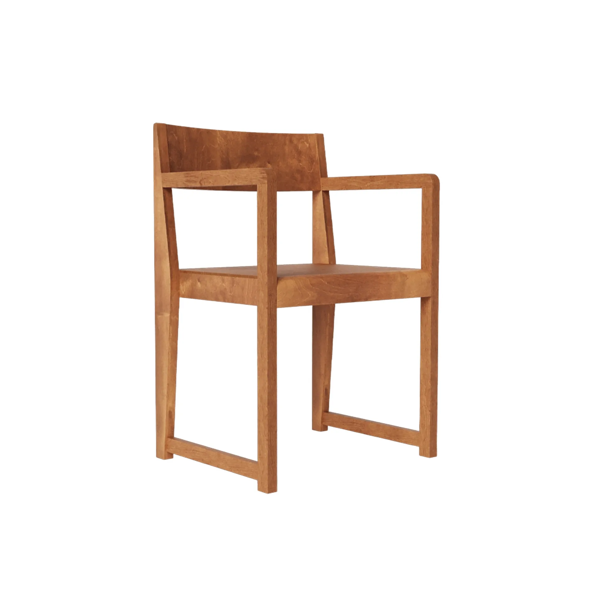 Armrest Chair 01 käsinojatuoli, Tummanruskea koivu FRAMA