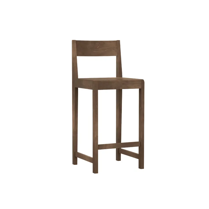 Bar Chair 01 baarituoli - Tummanruskea koivu, 65 cm - FRAMA